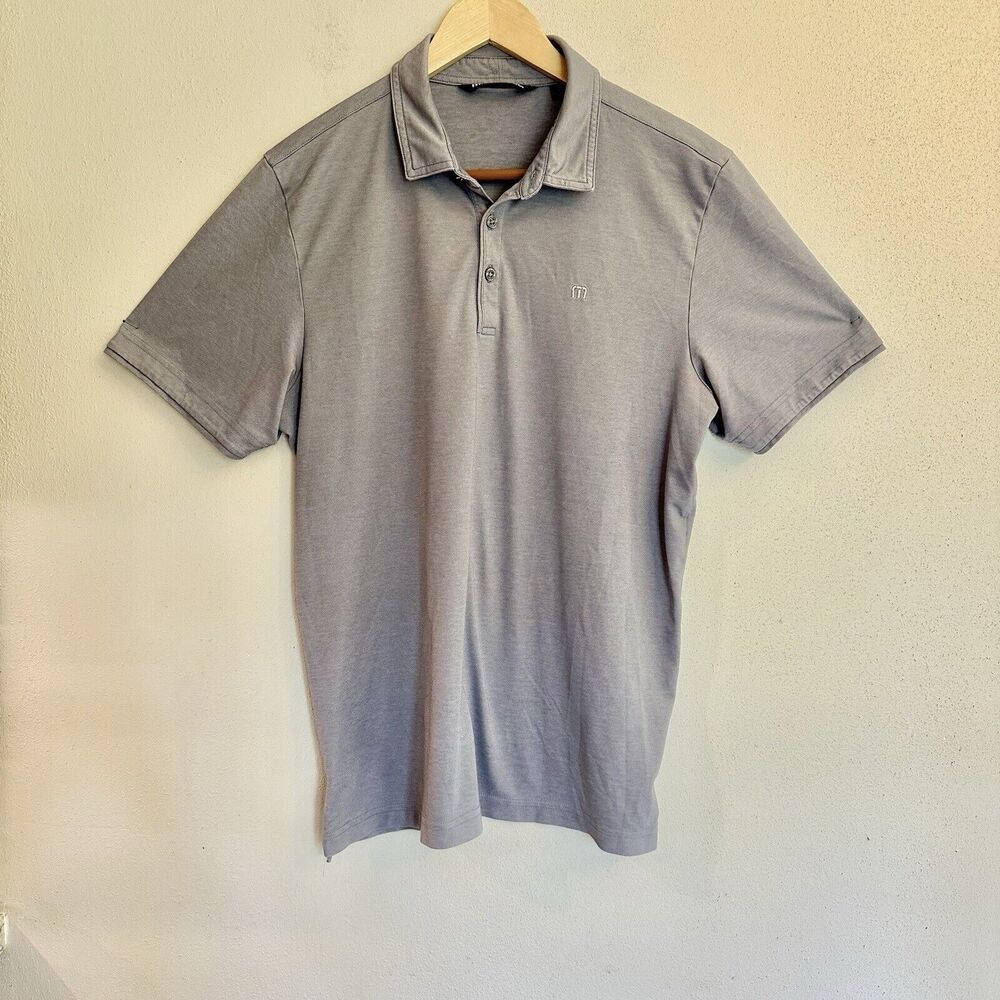 Travis Mathew‎ Polo shirt mens Large Gray preformance